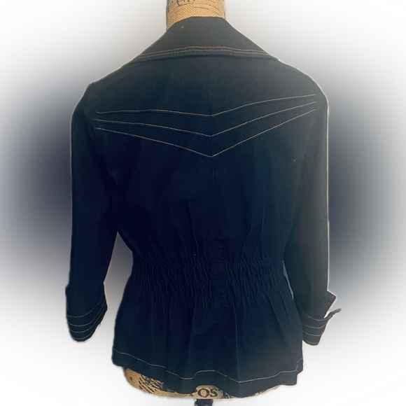 Joan Rivers Sz XS Dark Denim Cuffed 3/4 Sleeve Women’s Jacket - Picture 3 of 9